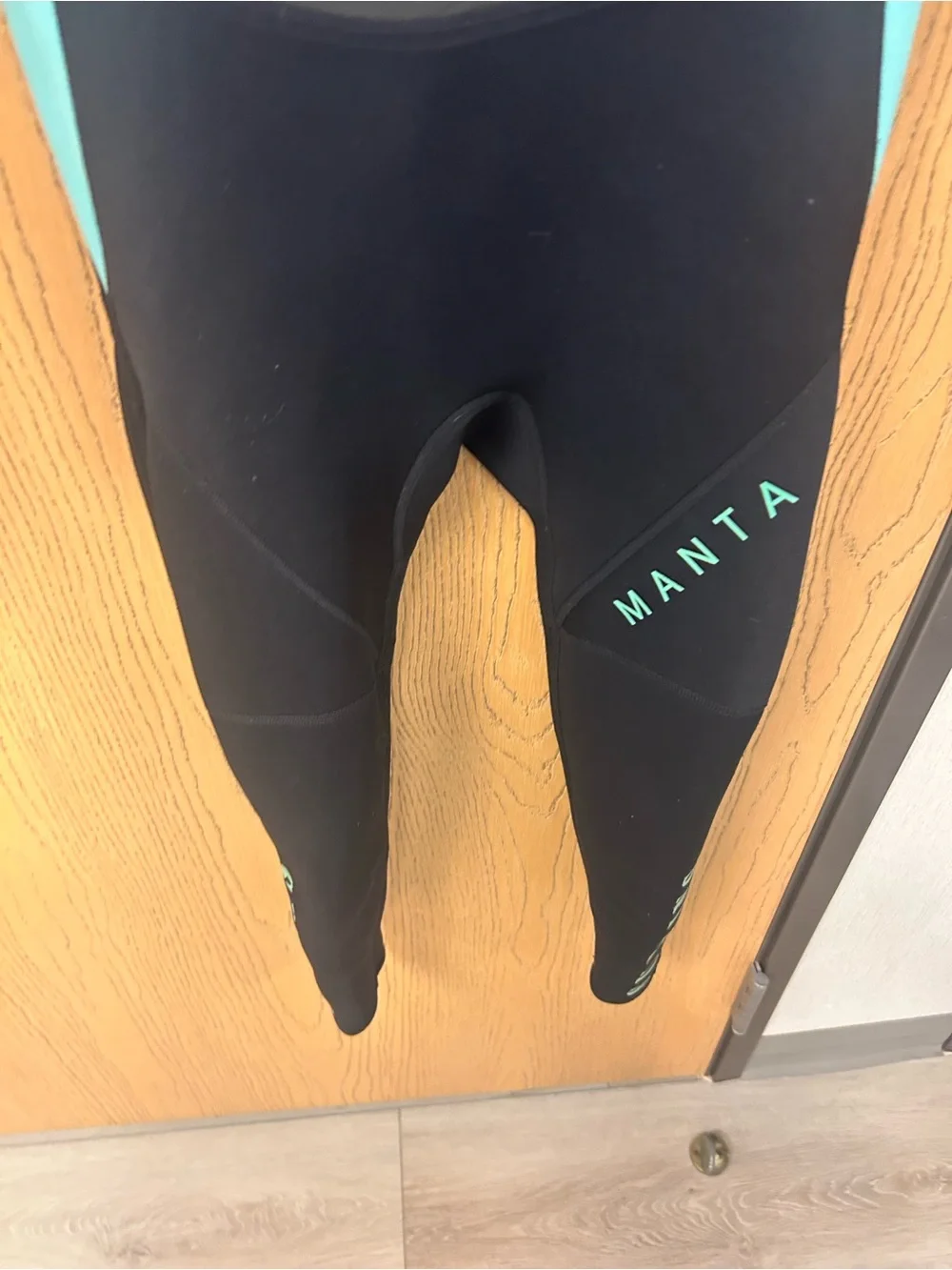 Manta 2XL Kids Full-Body Wetsuit in Black, Teal & Yellow